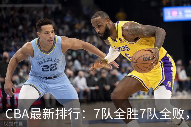 CBA最新排行：7队全胜7队全败，上海领跑，广州黑马，山东倒数第2